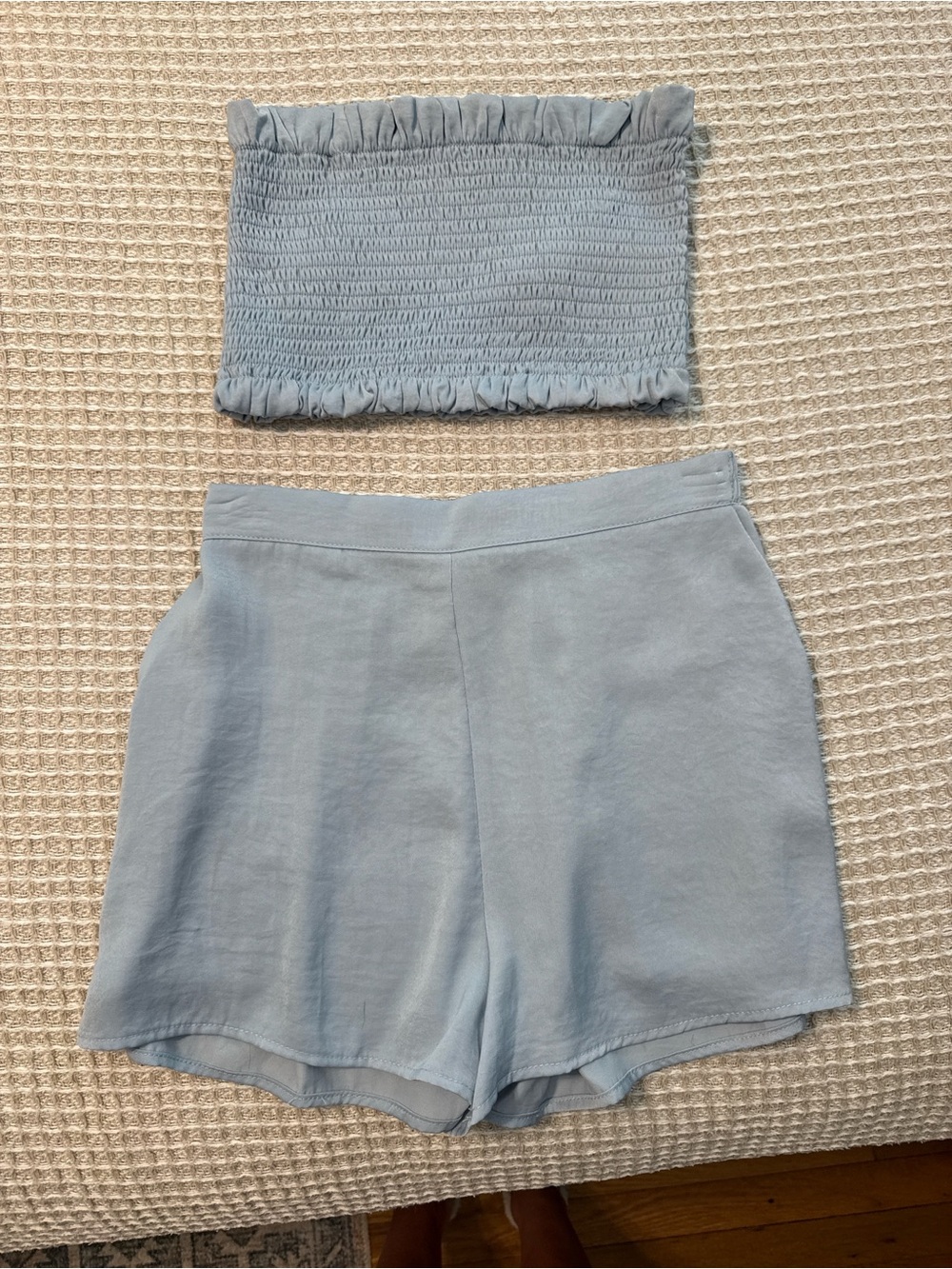 Light Blue Shorts Set